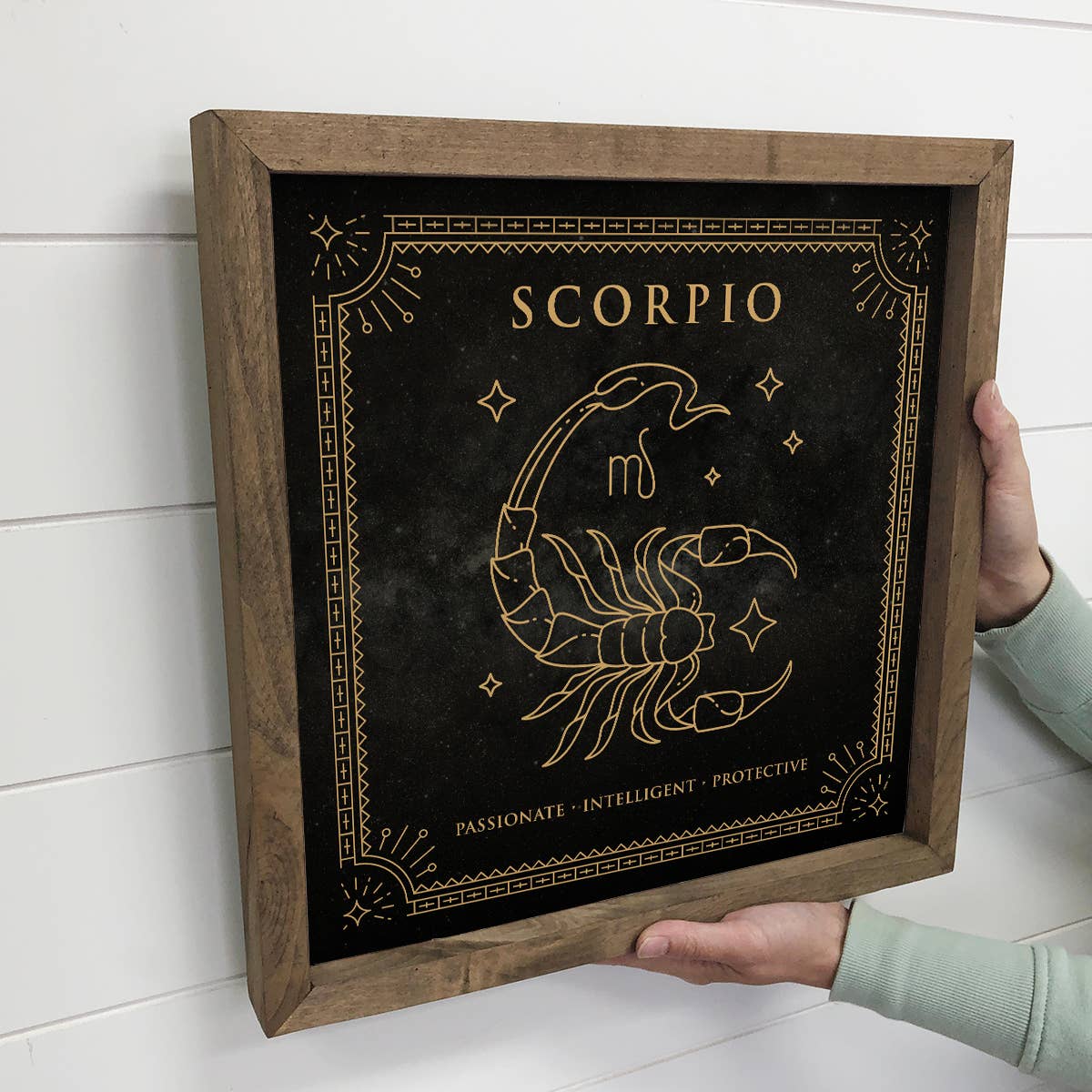 Scorpio Zodiac Horoscope Sign Canvas and Wood Wall Art