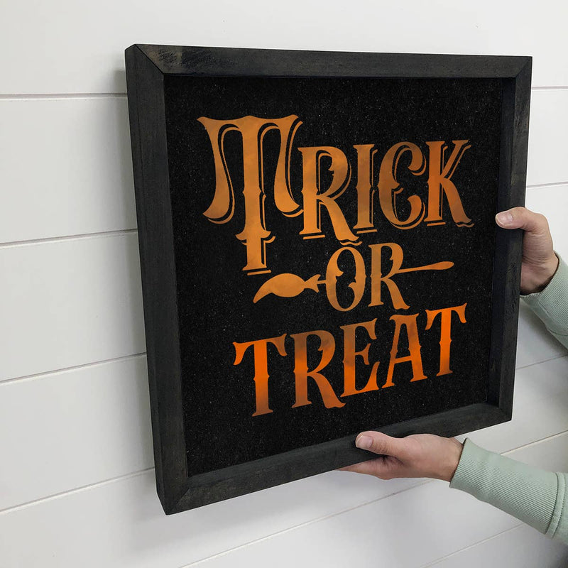 Trick or Treat - Halloween Sign - Cute Halloween Wall Art