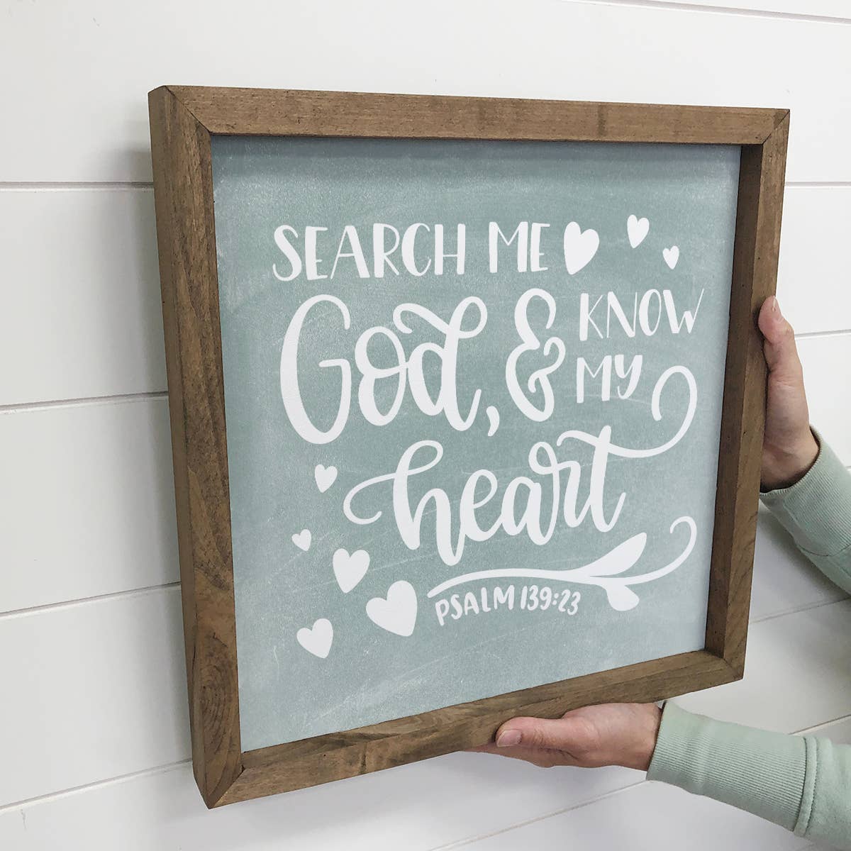 Search Me God & Know My Heart - Scripture Canvas Art