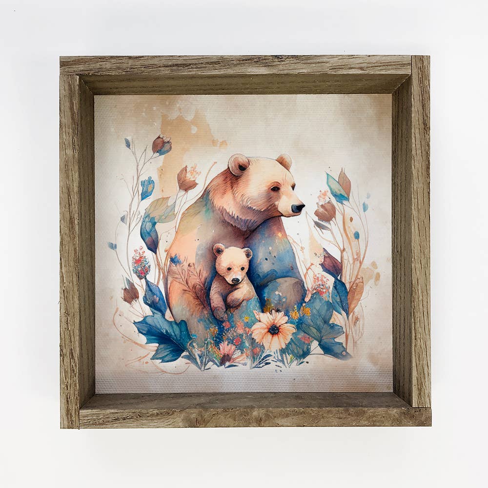 Mama and Baby Bear - Cute Mother's Day Sign for Moms