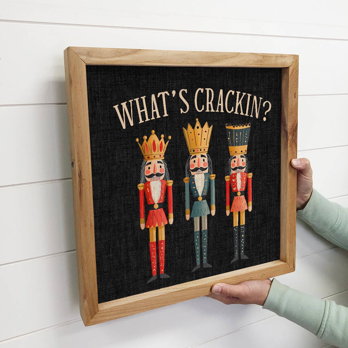 Three Nutcrackers What's Crackin - Christmas Canvas Art