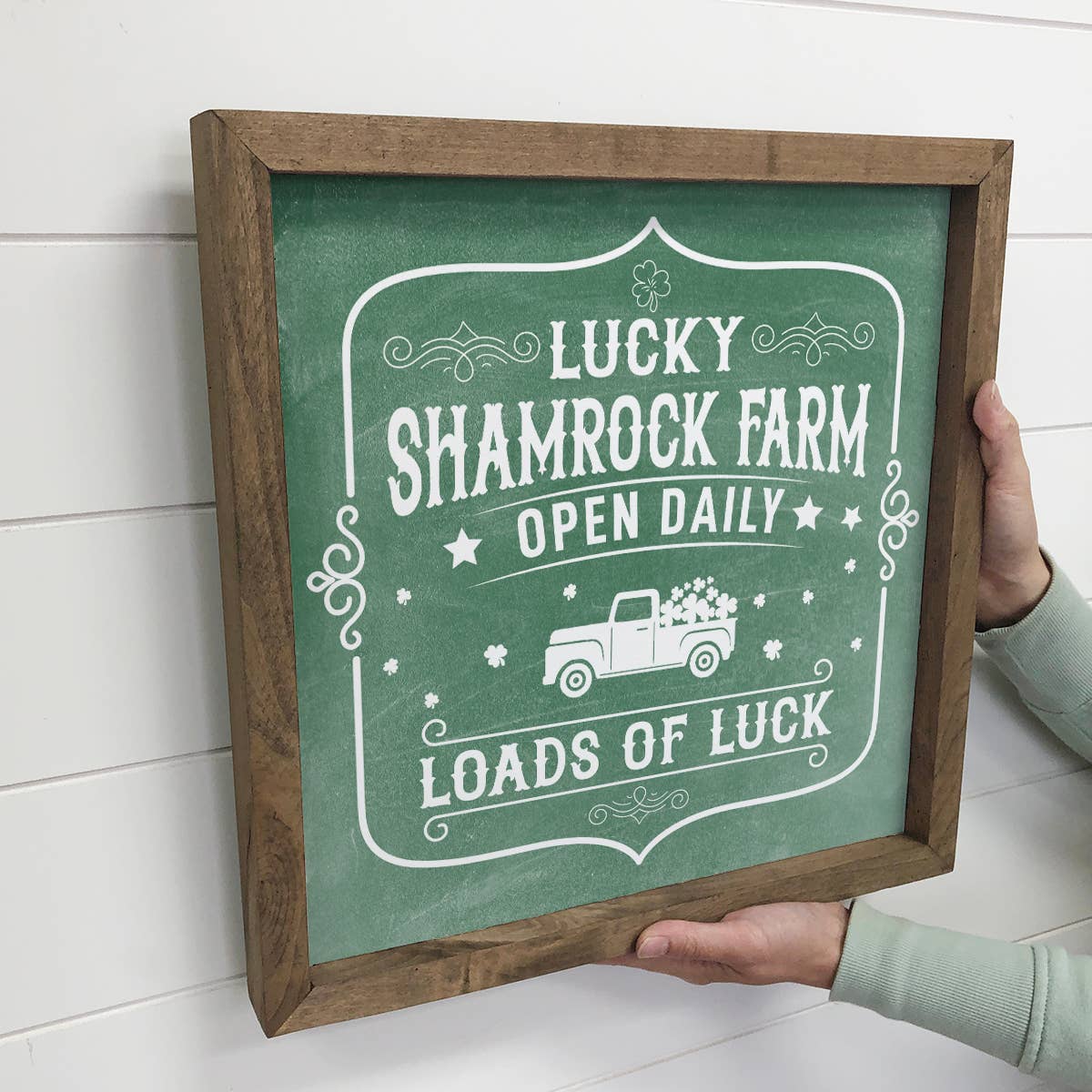 Lucky Shamrock Farm - St. Patrick's Day Canvas Art - Framed