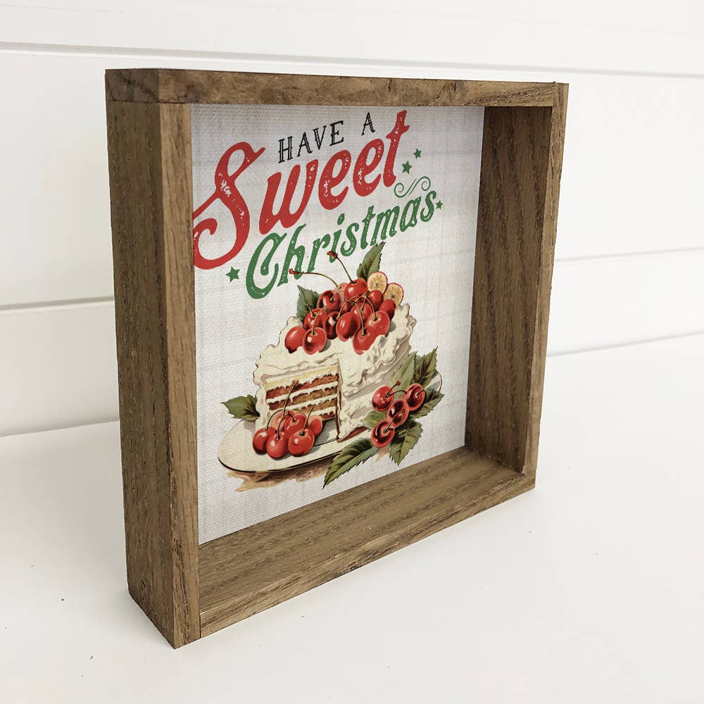 Vintage Have a Sweet Christmas - Framed Canvas Wall Art