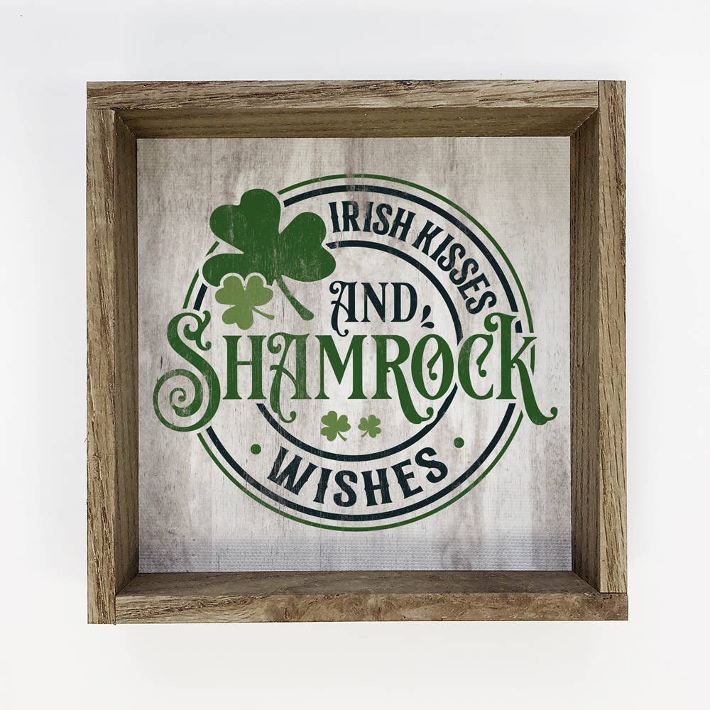 Irish Kisses Shamrock Wishes - St. Patrick's Day Canvas Art