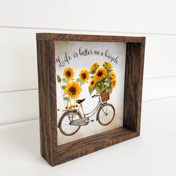 Life is Better on a Bicycle - Cute Summer Vintage Bike Art