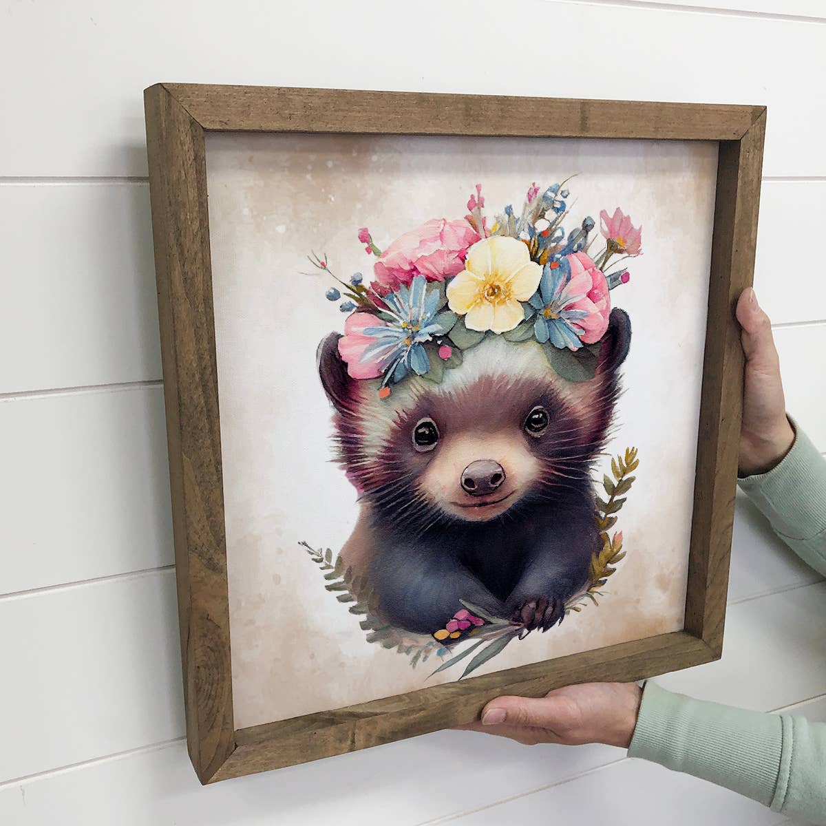 Cute Flower Wolverine - Baby Wolverine - Cute Baby Animal