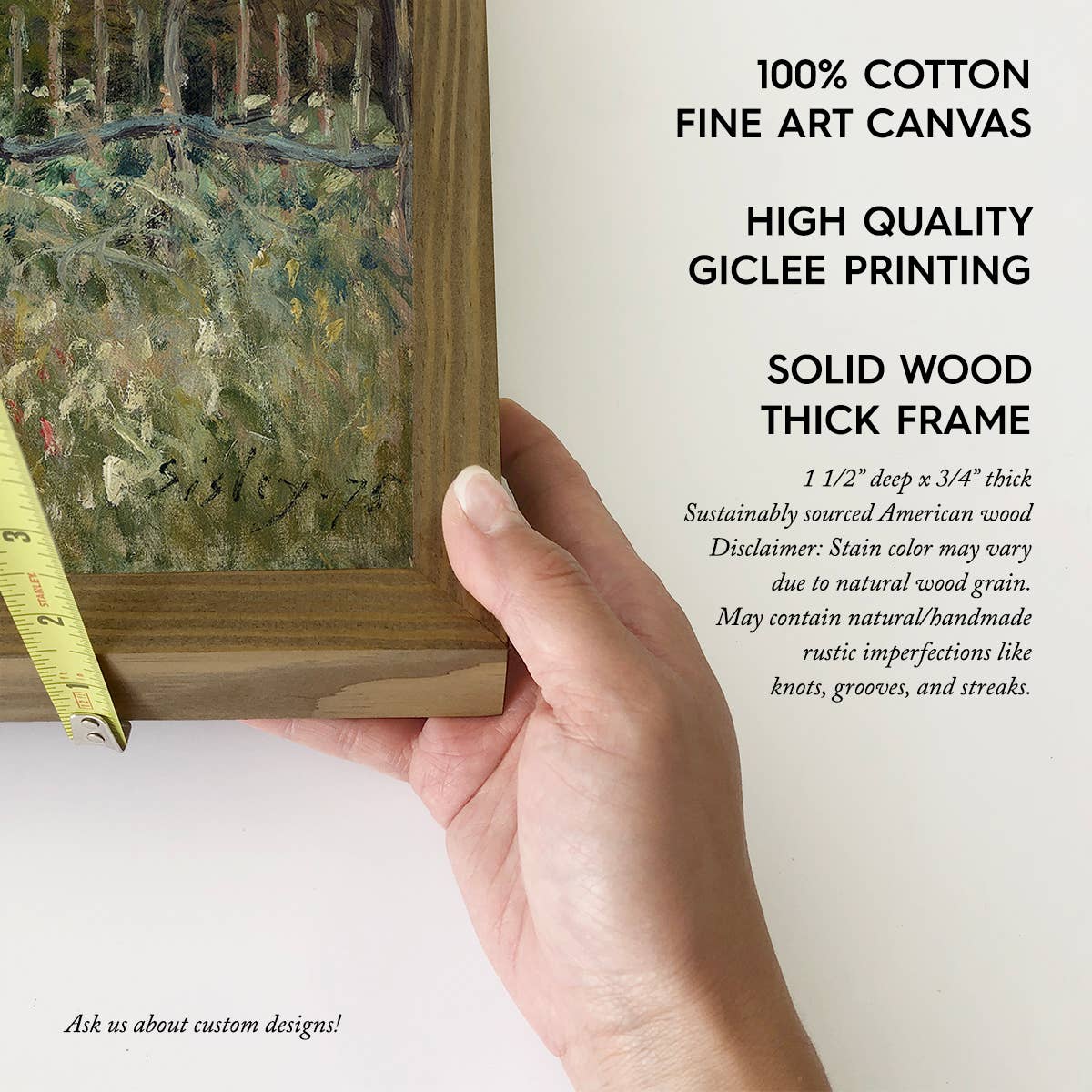 Girls in Meadow - Nature Canvas Art - Wood Framed Wall Art