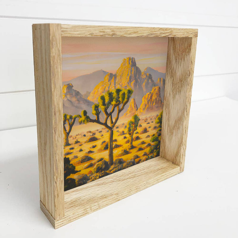 Joshua Tree California Small Box Sign with Frame souvenir