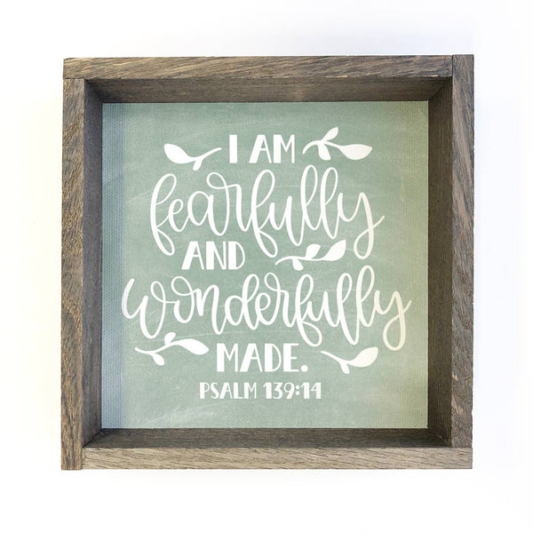 I am Fearfully and Wonderfully Made Wall Art - Scripture Art