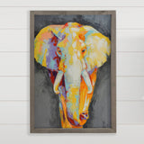 Colorful Elephant Painting - Large Nature Canvas Art Framed