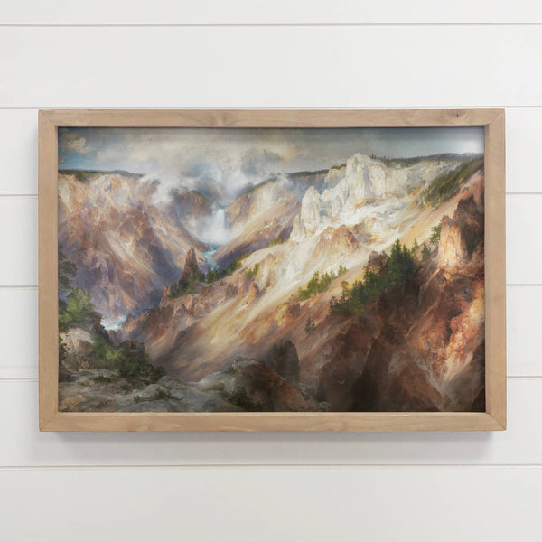 Yellowstone Thomas Moran - Framed Nature Decor - Cabin Art