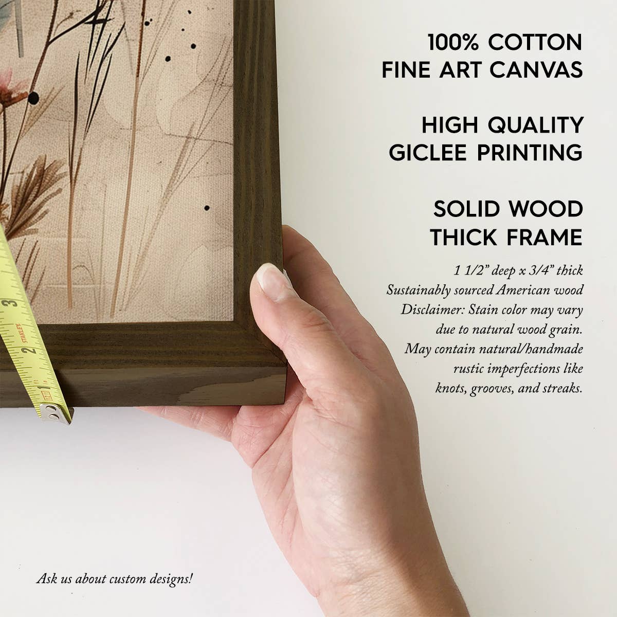 Gathered Poppies - Flower Canvas Art - Wood Framed Wall Art