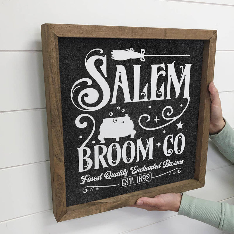 Salem Broom Parking - Wood Sign for Halloween