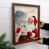 Santa Merry Christmas To All - Framed Christmas Canvas Decor