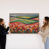 Tulip Festival - Tulip Canvas Art - Wood Framed Floral Art
