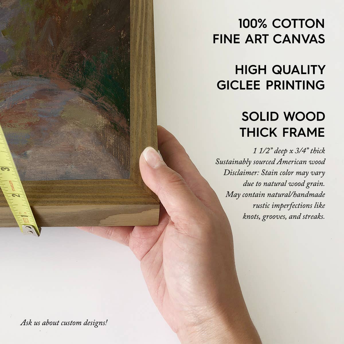 High Lake View - Lake Landscape Canvas Art - Wood Framed