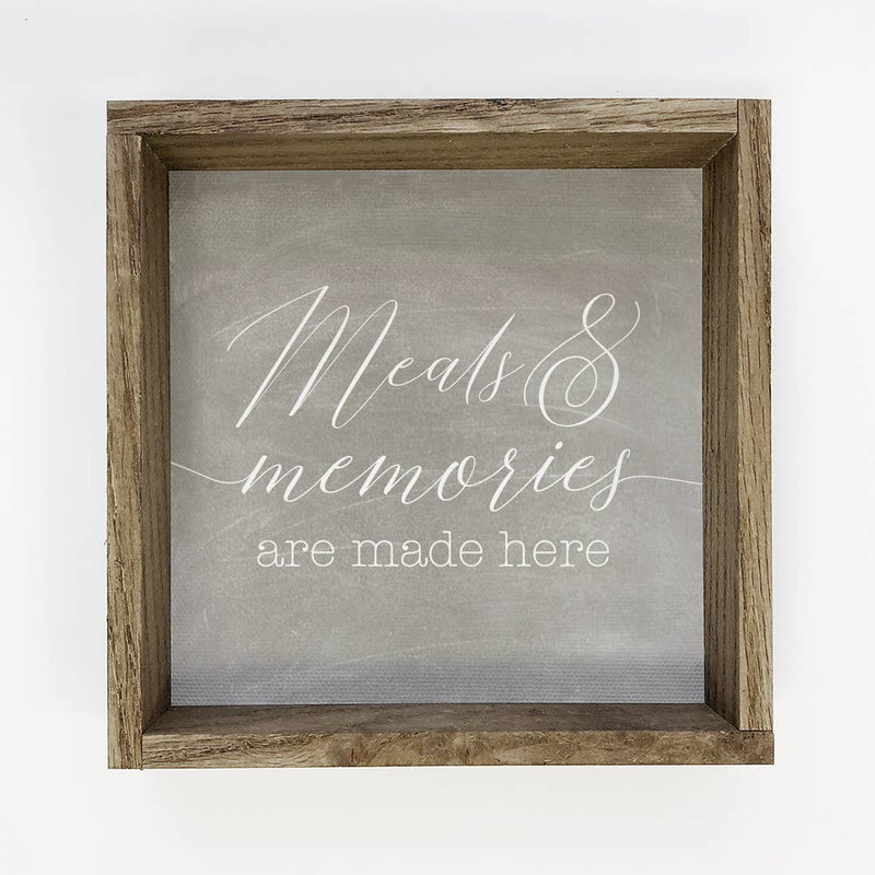 Meals and Memories are Made Here Small Canvas Gift