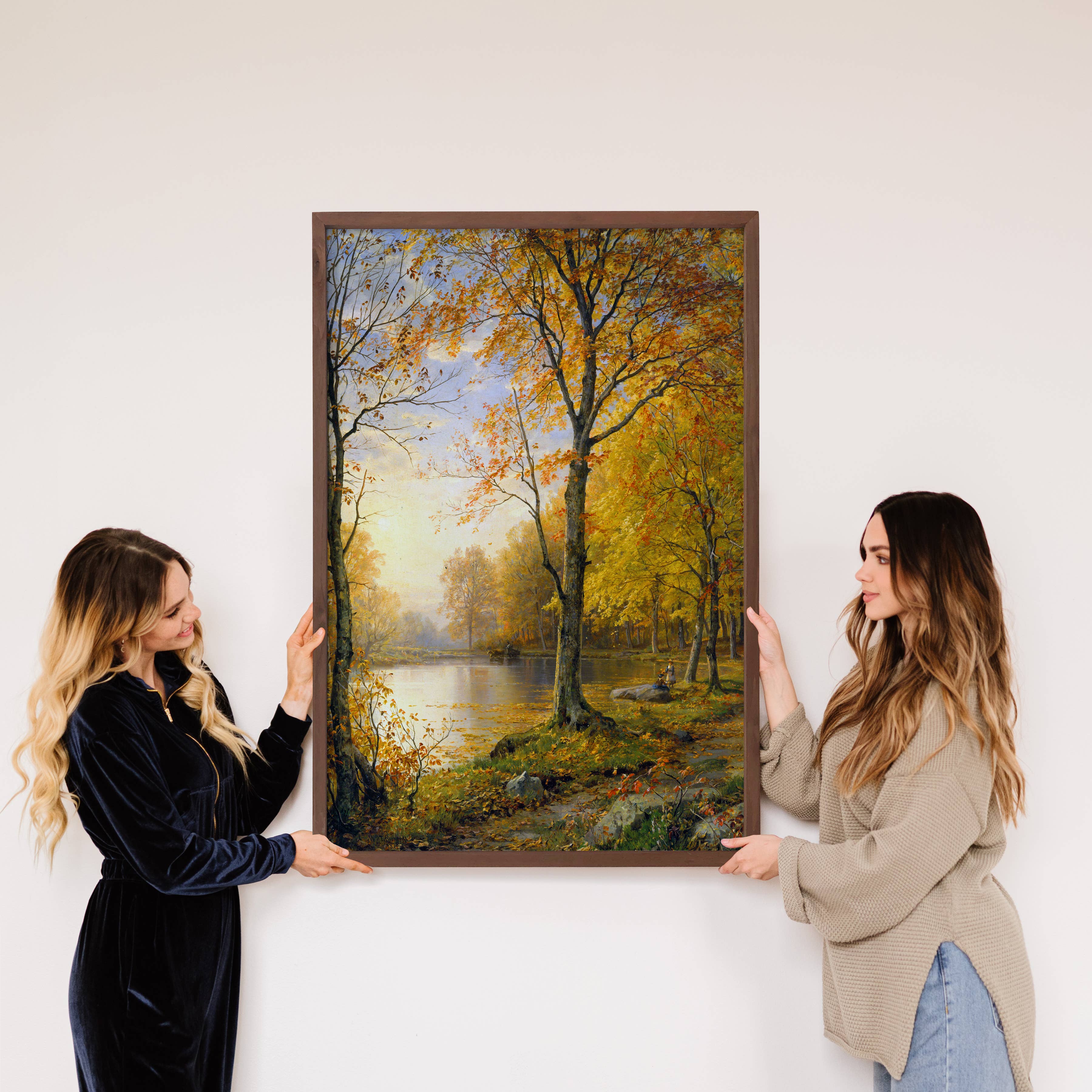 Fall in Virginia - Nature Landscape Canvas Art - Wood Framed