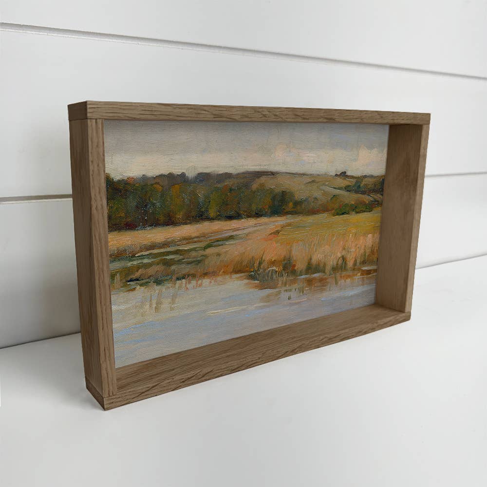 Marshland Landscape - Nature Landscape Canvas Art - Framed