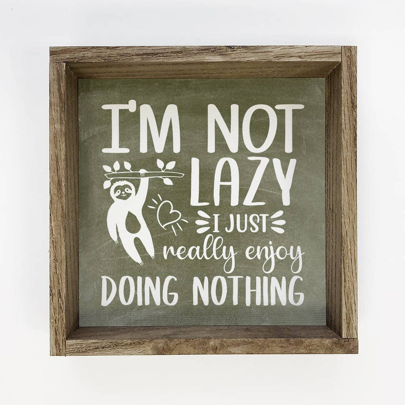 Funny Home Decor- Sloth Doing Nothing Canvas Wall Art