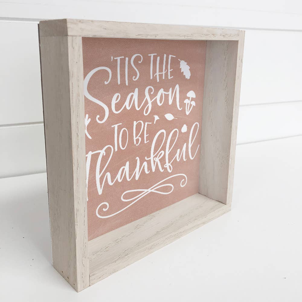 Tis The Season to Be Grateful - Thanksgiving Word Art