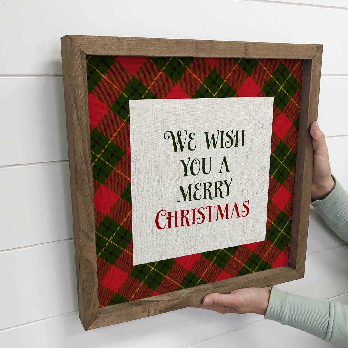 Tartan Plaid We Wish You a Merry Christmas - Christmas Sign