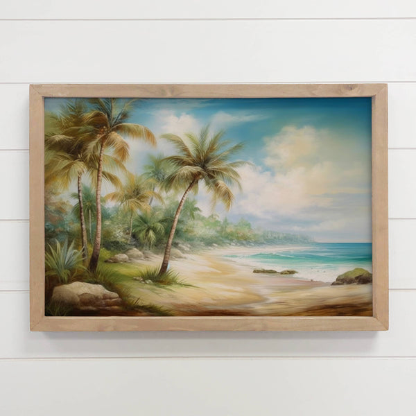 Modern Beach Painting - Beach House Wall Art - Framed Art