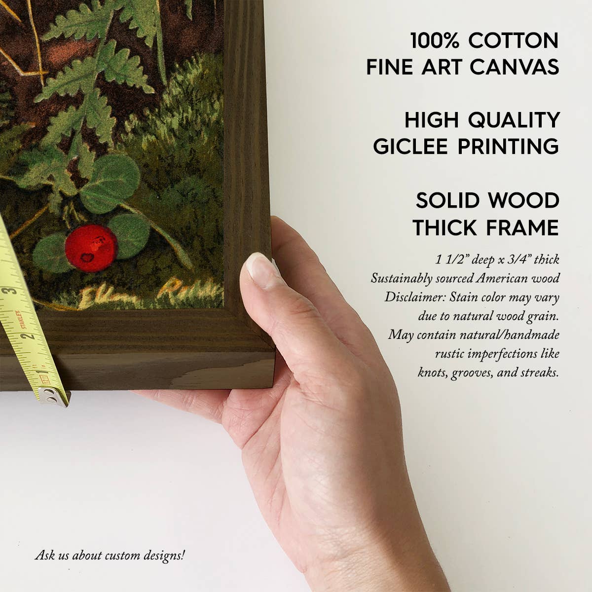 Vintage Wildflowers - Flower Canvas Art - Wood Framed