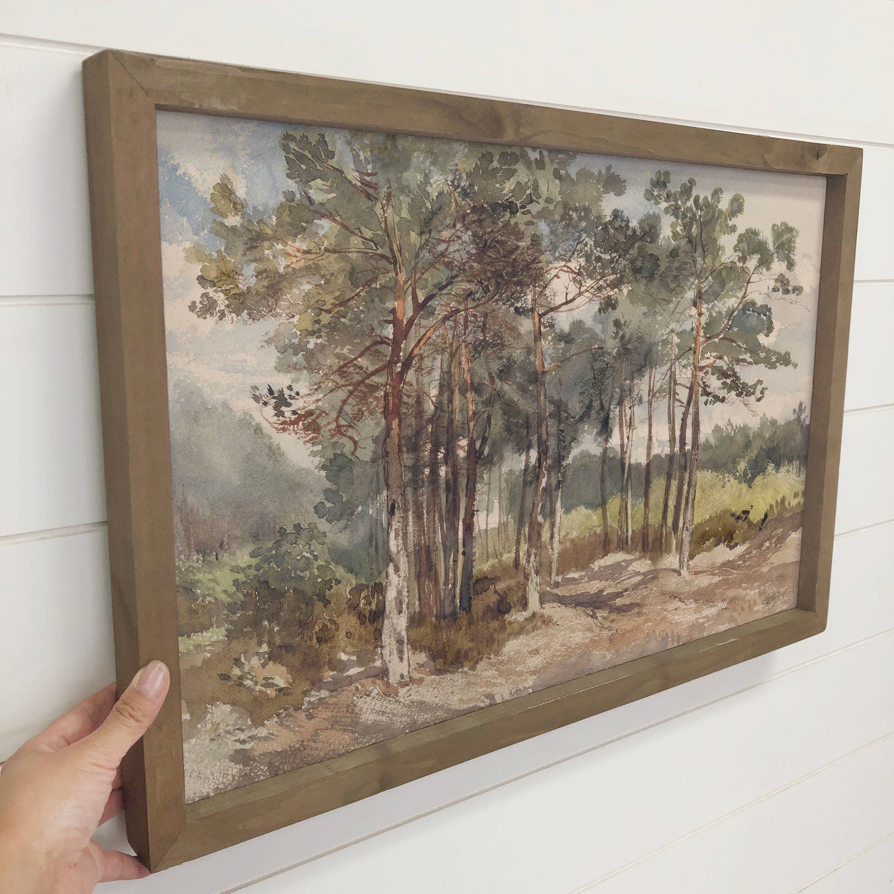 Gathering Grove - Nature Landscape Canvas Art - Wood Framed