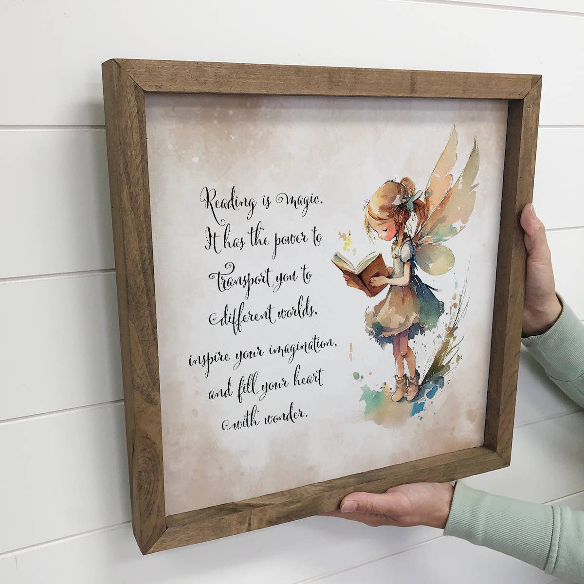 Reading is Magic Fairy - Library Wall Art - Cute Book Art