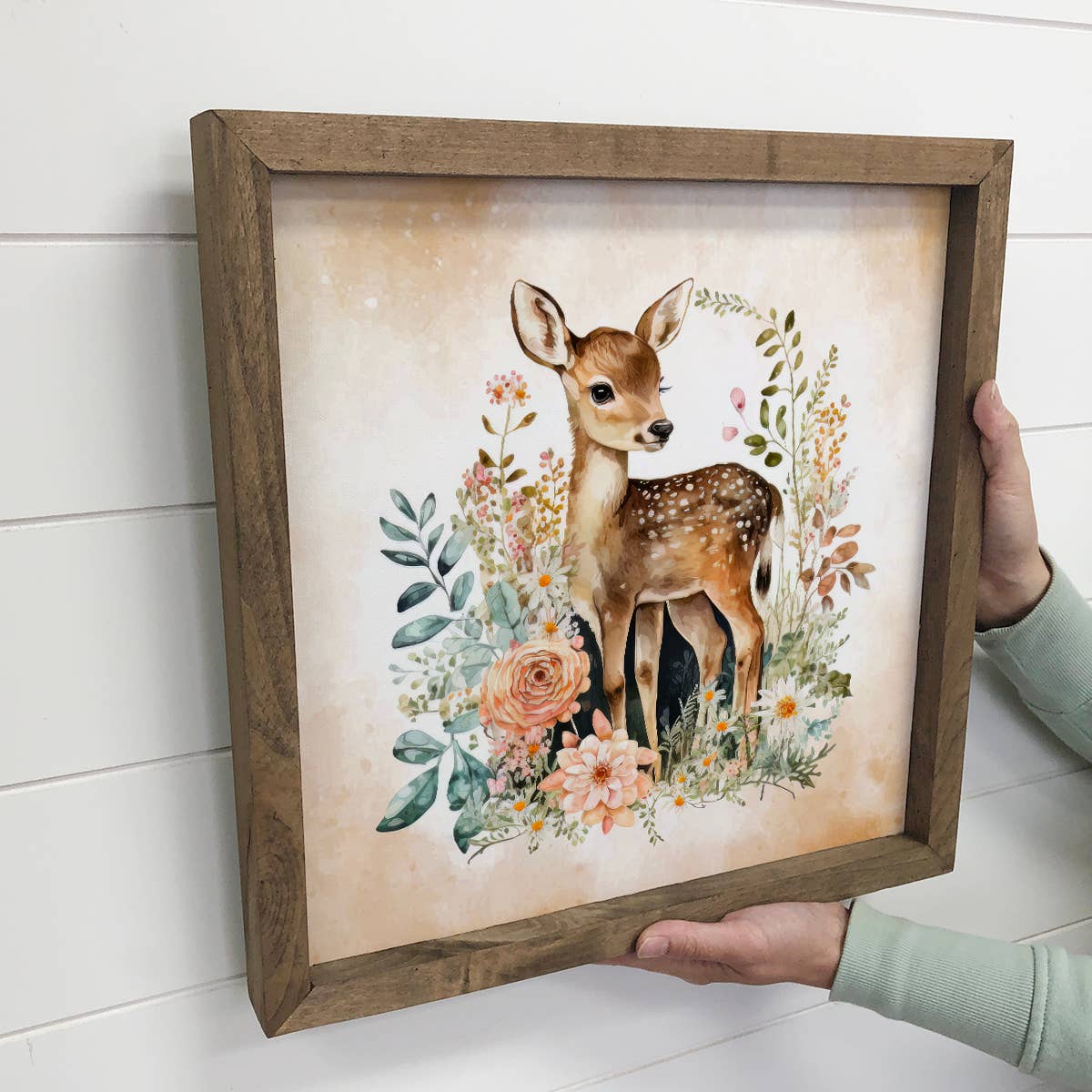 Spring Baby Deer - Cute Little Deer Canvas Art - Baby Animal