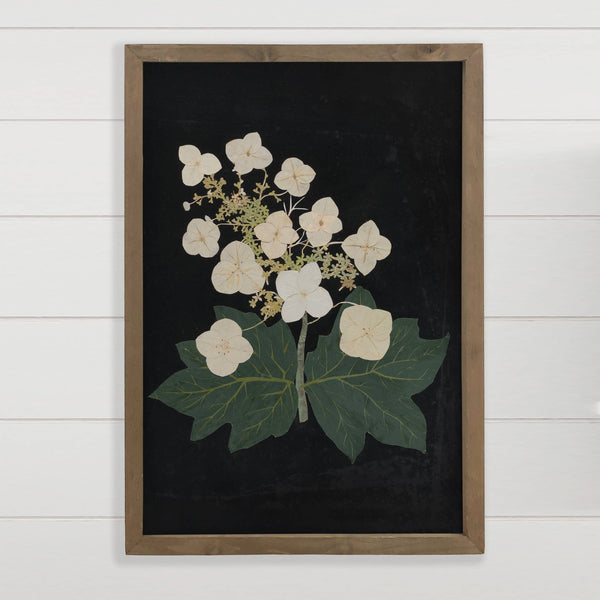 Cream Flower Papercraft - Flower Canvas Art - Wood Framed