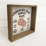 Chocolate Cookie Recipe Small Kitchen Home Decor Sign