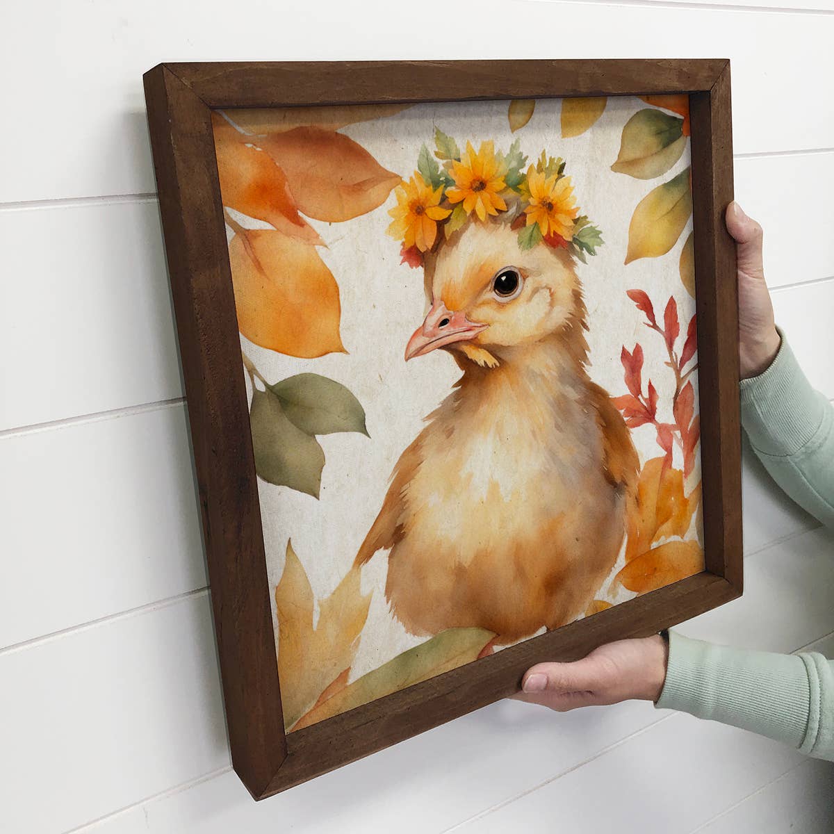 Fall Farm Animals Baby Chick - Cute Baby Animal Canvas Art