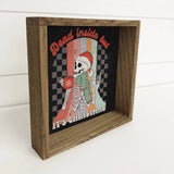 Retro Dead Inside Christmas - Funny Holiday Canvas Wall Art