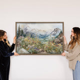 Mountain Wildflowers - Mountain Landscape Canvas Art