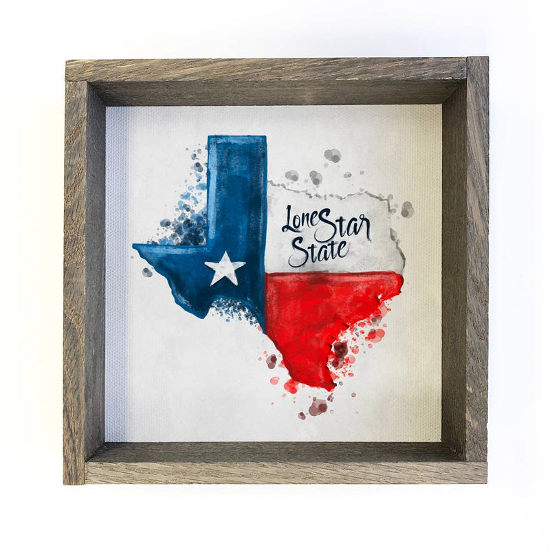 Texas State Flag Small Canvas Shelf Sitting Decor