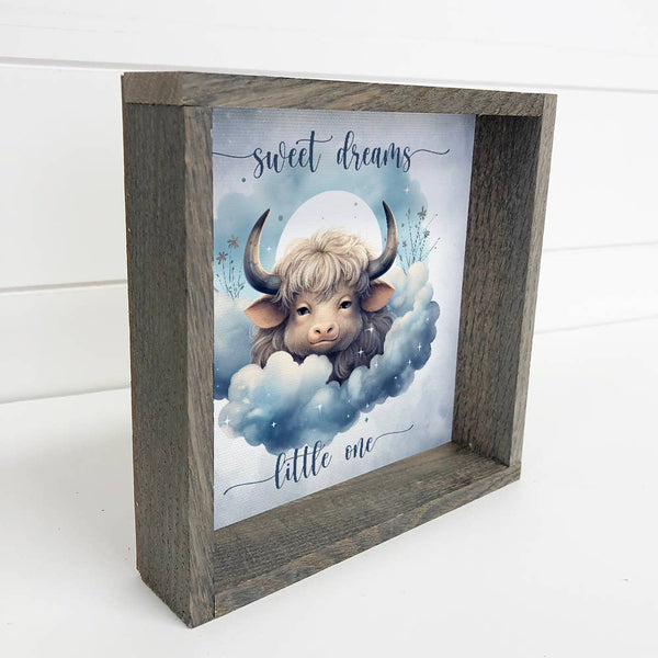 Sweet Dreams Highland Cow - Cute Highland Cow Canvas Art
