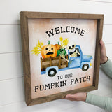 Welcome to Our Pumpkin Patch - Framed Halloween Wall Art
