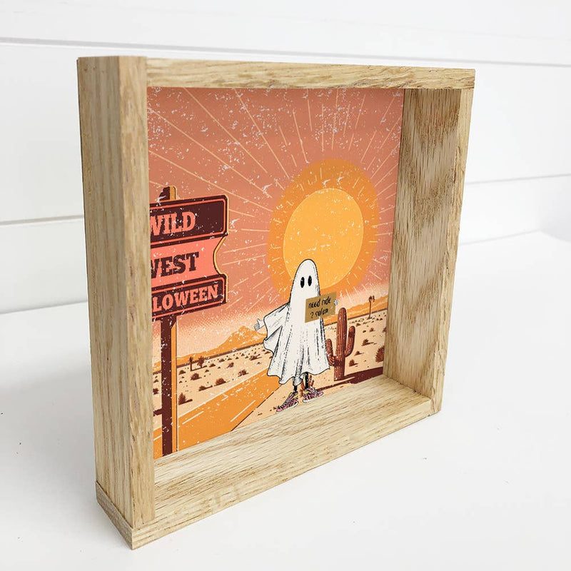 Wild West Ghost - Canvas Art with Wood Frame - Seasonal Art