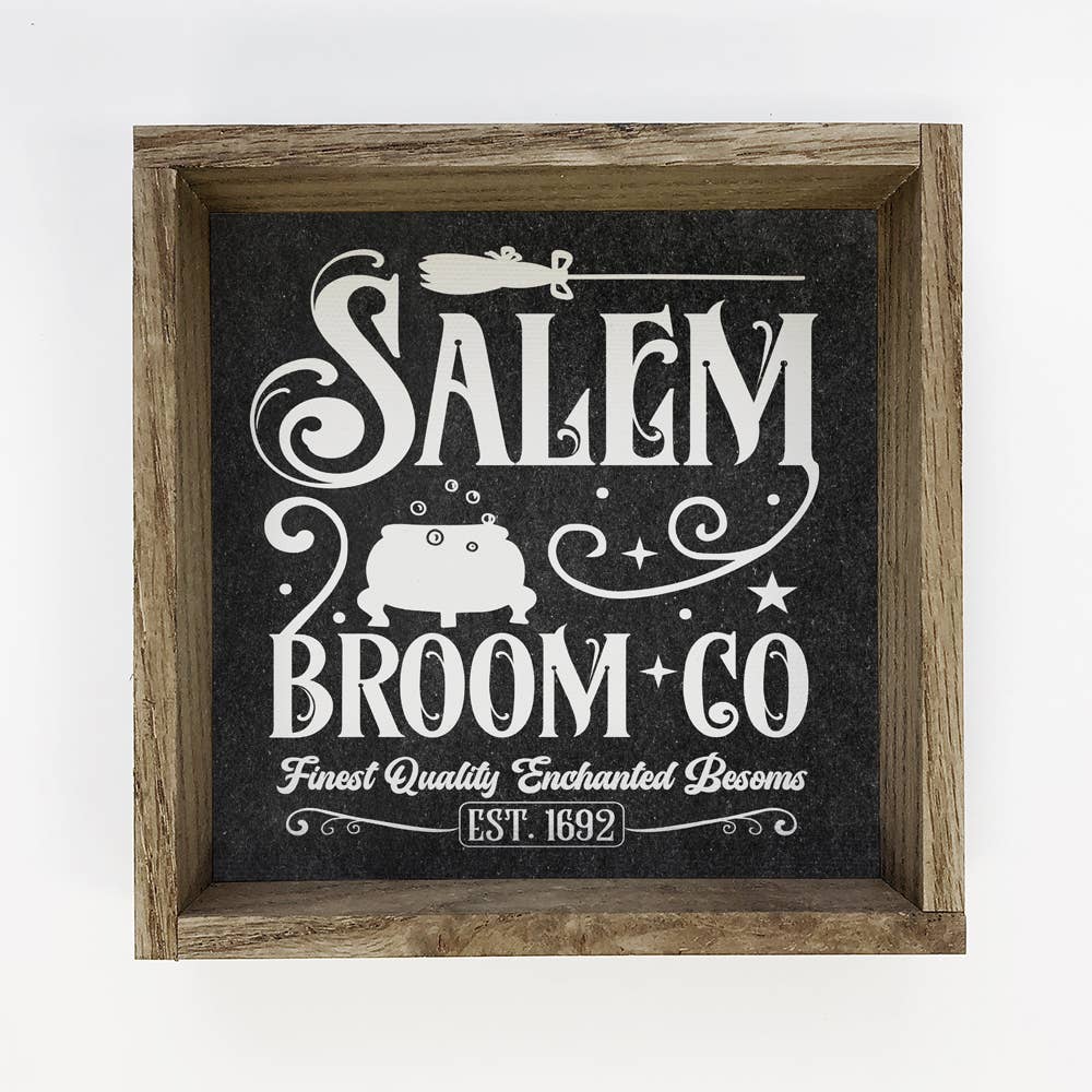 Salem Broom Parking - Wood Sign for Halloween