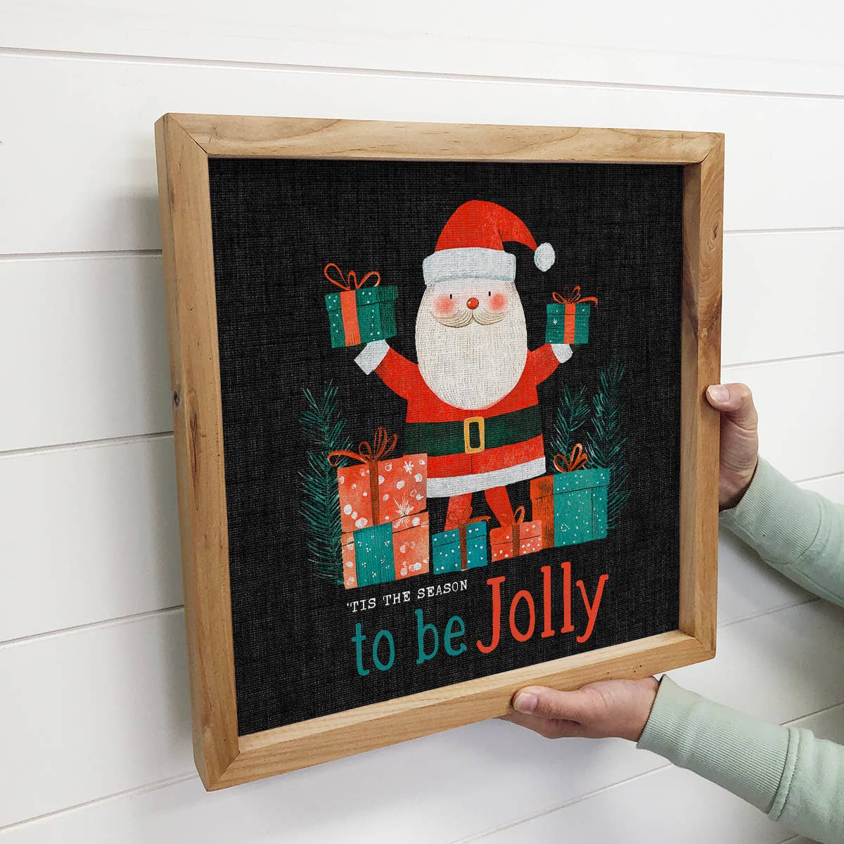 Tis the Season to Be Jolly - Christmas Canvas Art - Framed