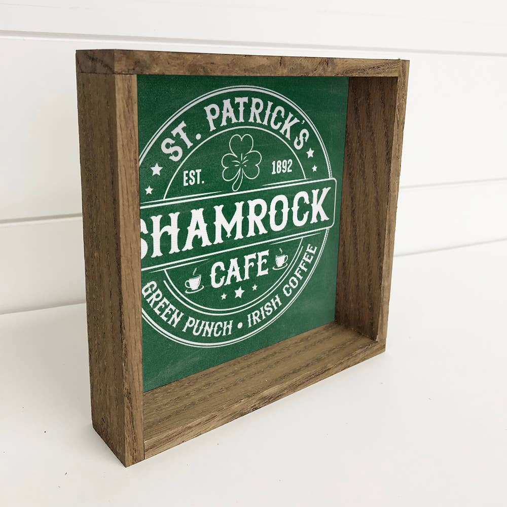 St. Patrick's Shamrock Cafe Coffee - St. Patrick's Day Art