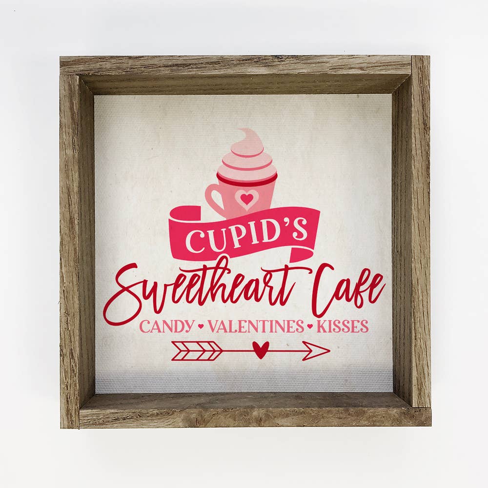 Cute Cupcake Sign Valentine's Home Decor - Sweetheart's Cafe