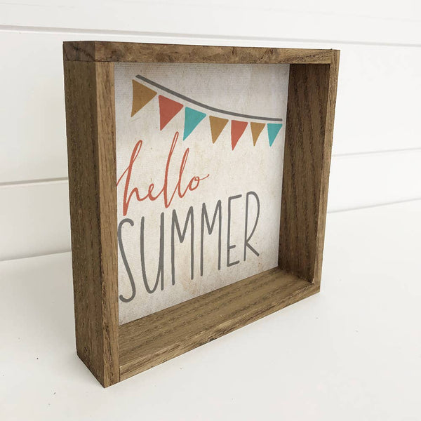 Hello Summer Bunting - Summer Sign - Cute Summer Wall Art