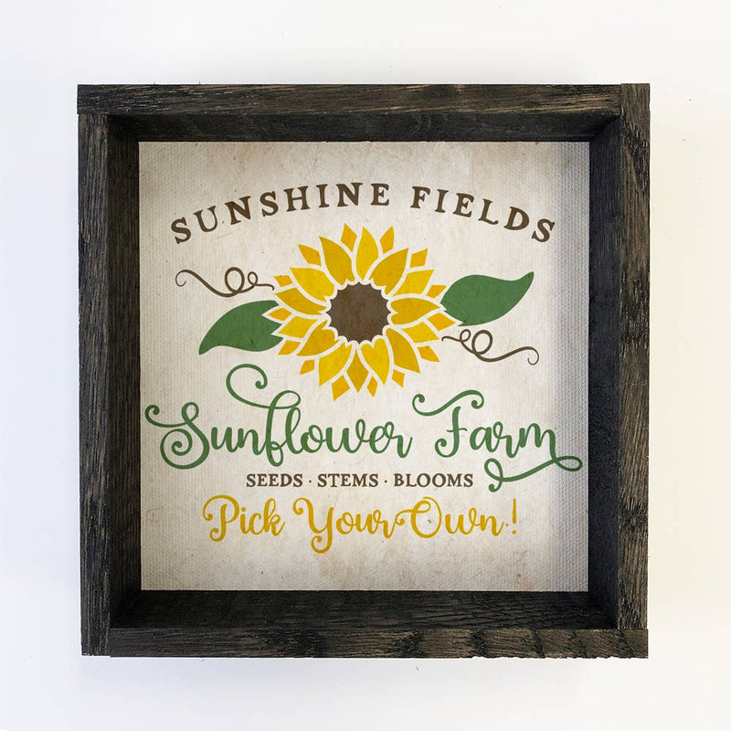 Flower Shop Sign-   Sunflower Shop- Canvas Wall Art