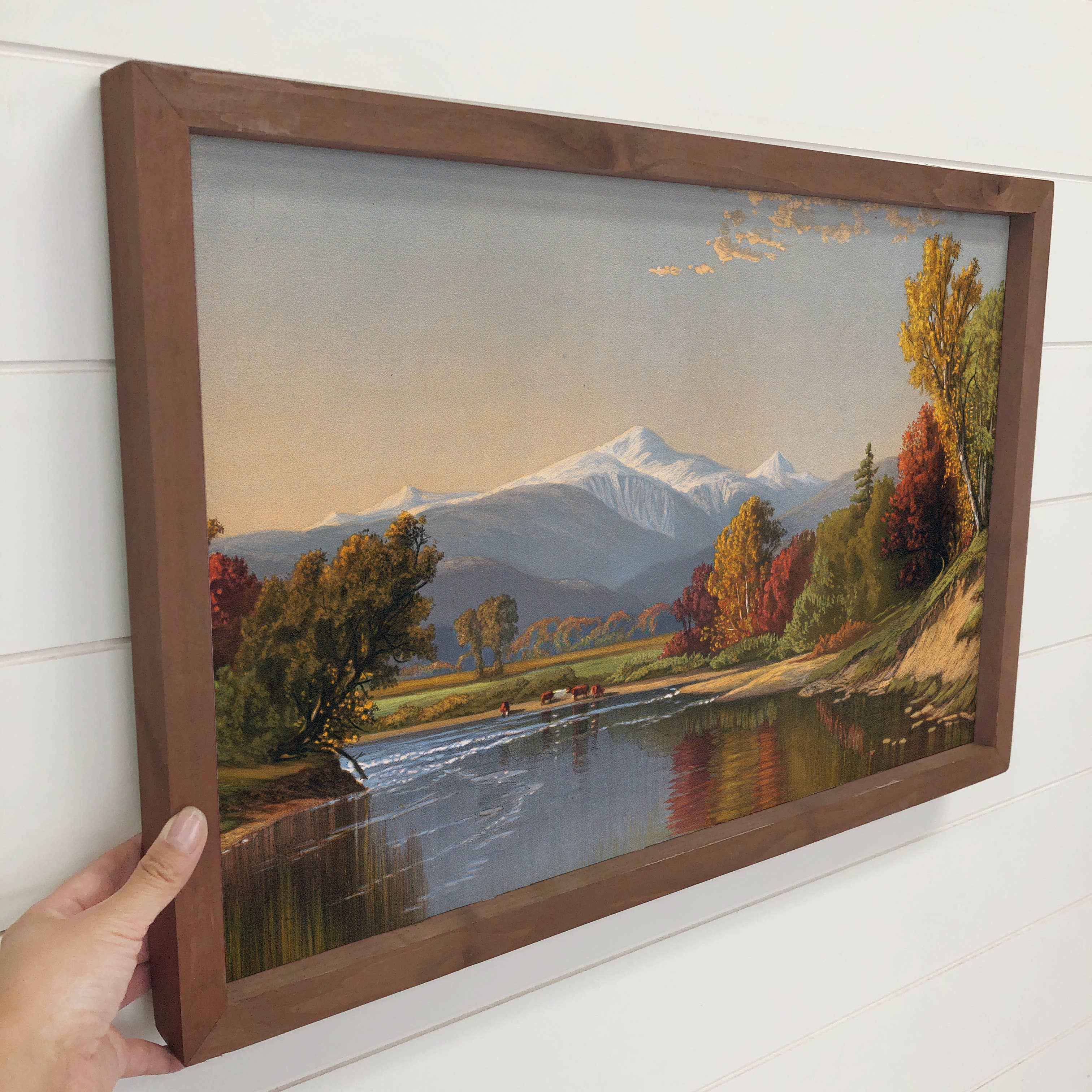 Fall at White Mountains - Mountain Canvas Art - Wood Framed