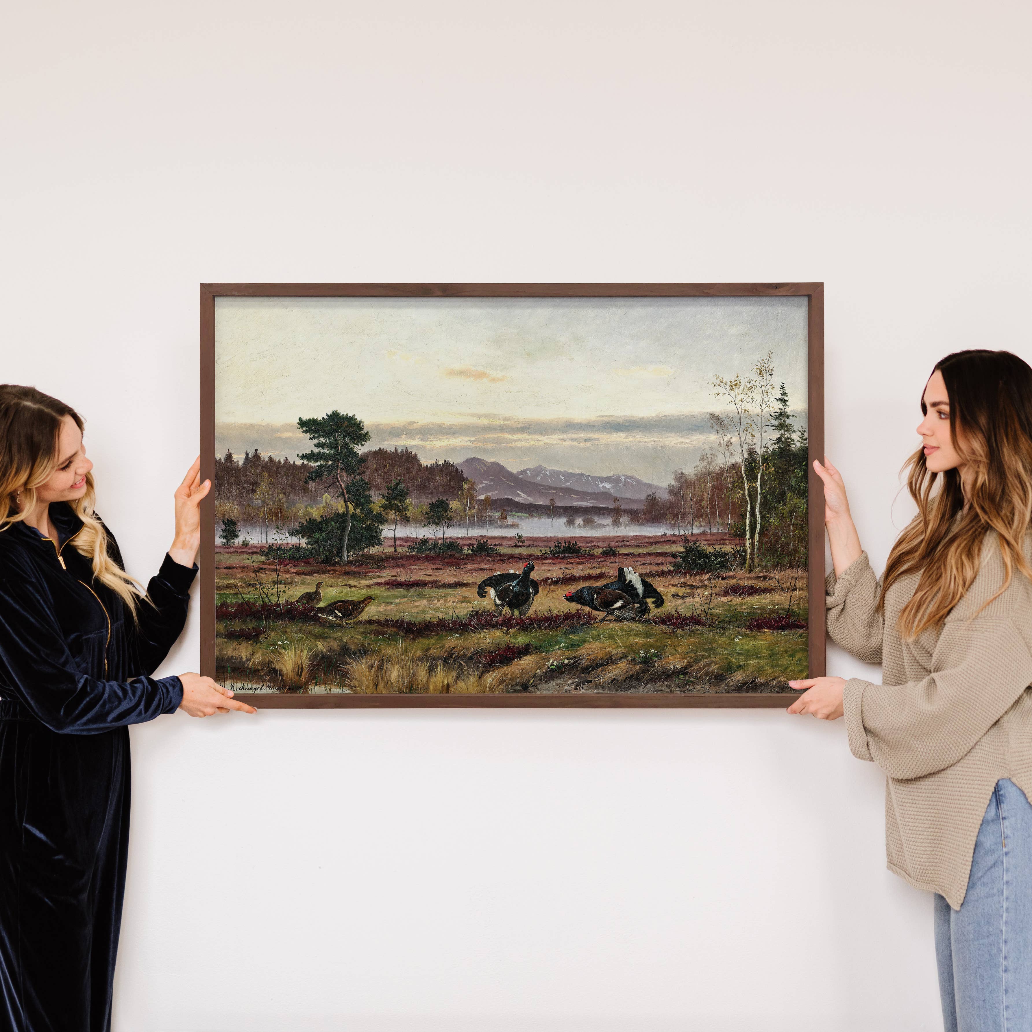 Black Grouse in the Wild - Bird Canvas Art - Wood Framed Art