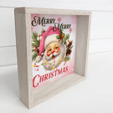 Pink Merry Merry Christmas - Cute Holiday Canvas Wall Art