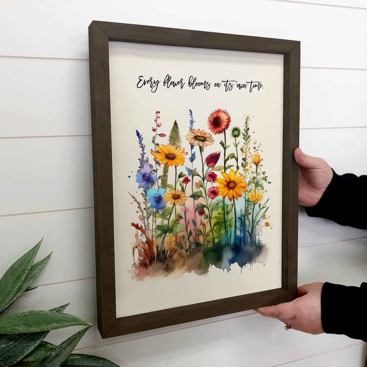 Every Flower Blooms - Nature Canvas Art - Wood Framed Decor